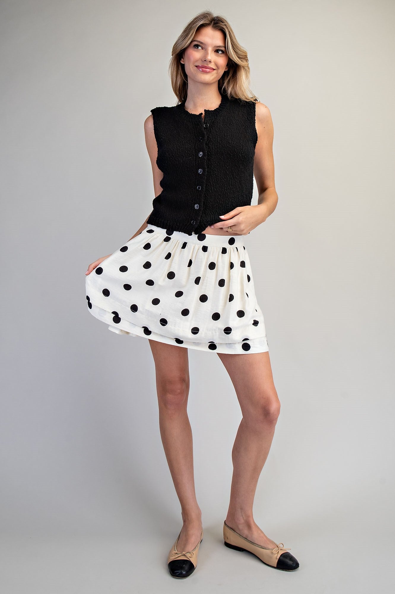 Polka Dot Mini Skirt