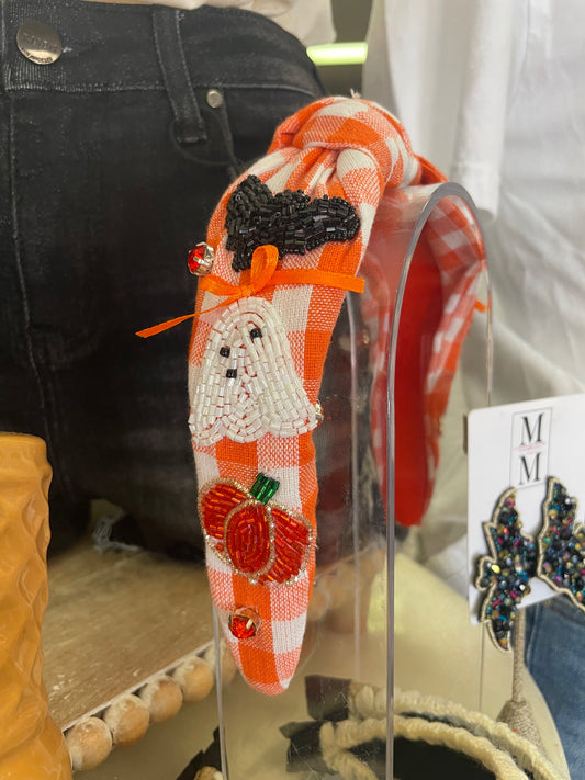Gingham Halloween Headband