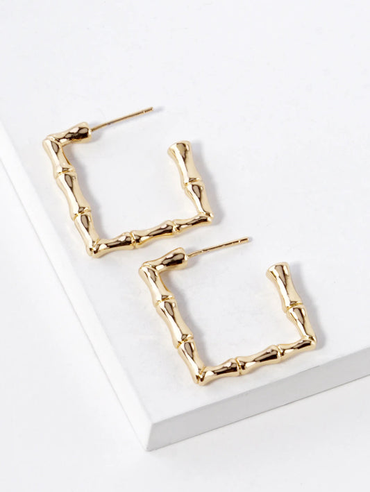 Bamboo Square Hoops