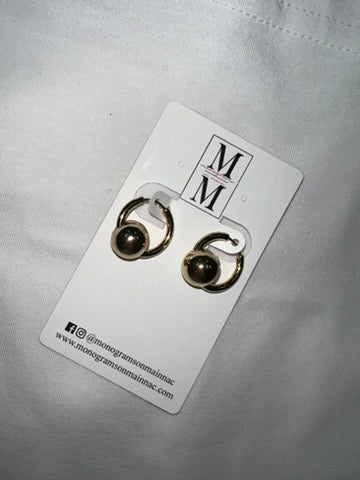 small ball hoop earrings