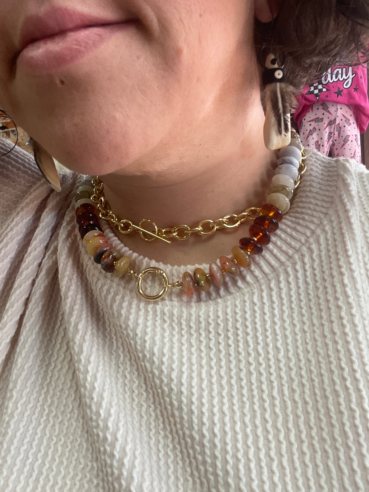 Earth Tone Chunky Necklace
