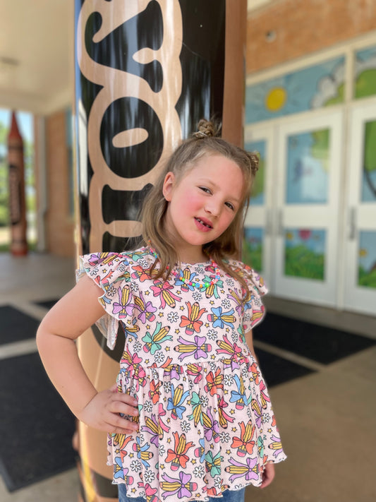 Pencil & Bows Peplum Top