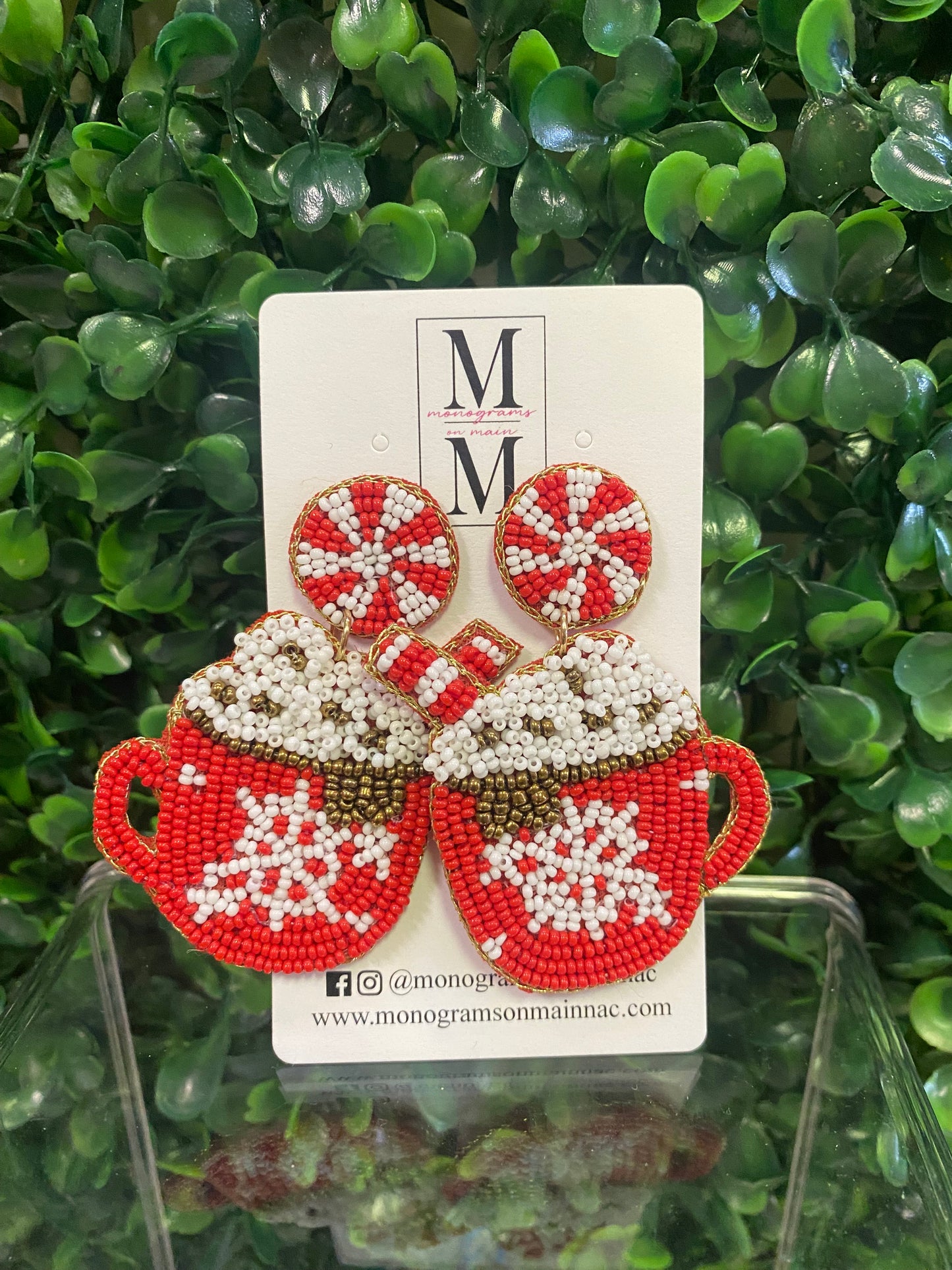 Hot Cocoa Beaded Earrings