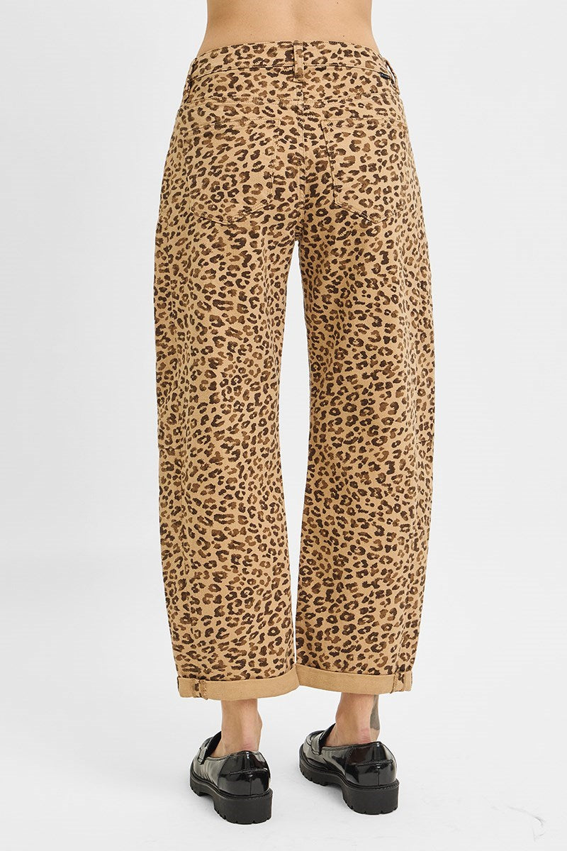 Cheetah Barrel Jeans