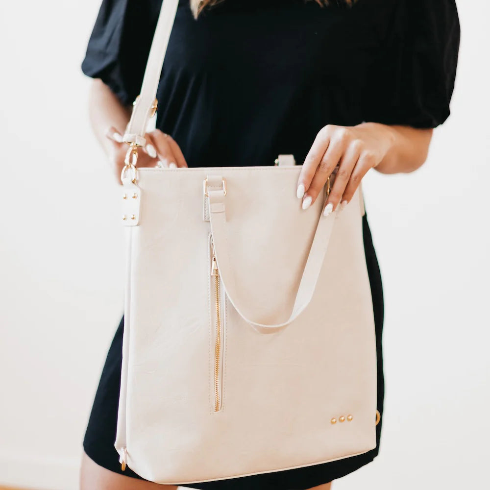 PS UPPER EAST SIDE VEGAN LEATHER BACKPACK & CROSSBODY TOTE BAG – Monograms on Main Nac