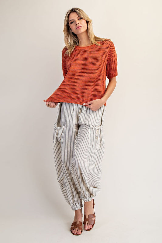 Boxy Short Sleeve Sweater