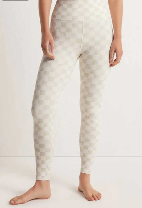 Gray Checkered Leggings