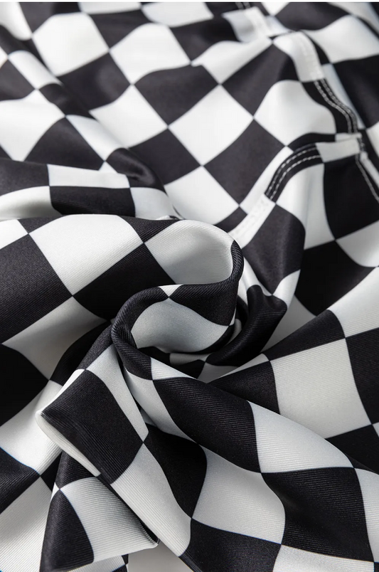 Black Checkered Leggings