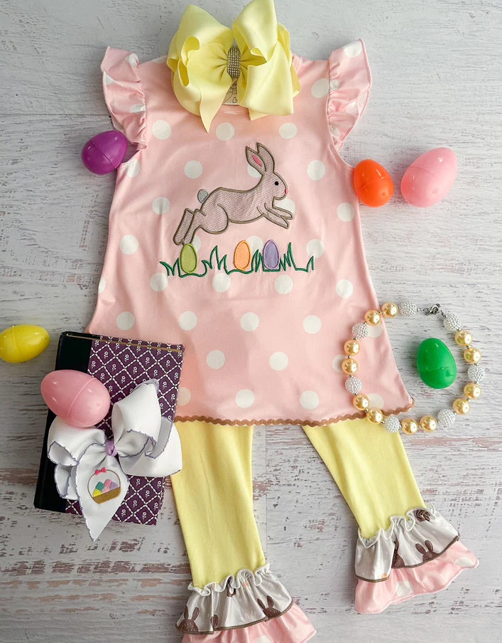 Chasing Easter Bunnies Girls Legging Set