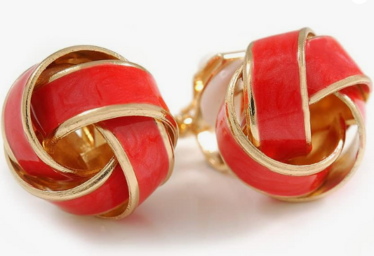 Enamel Knot Earrings