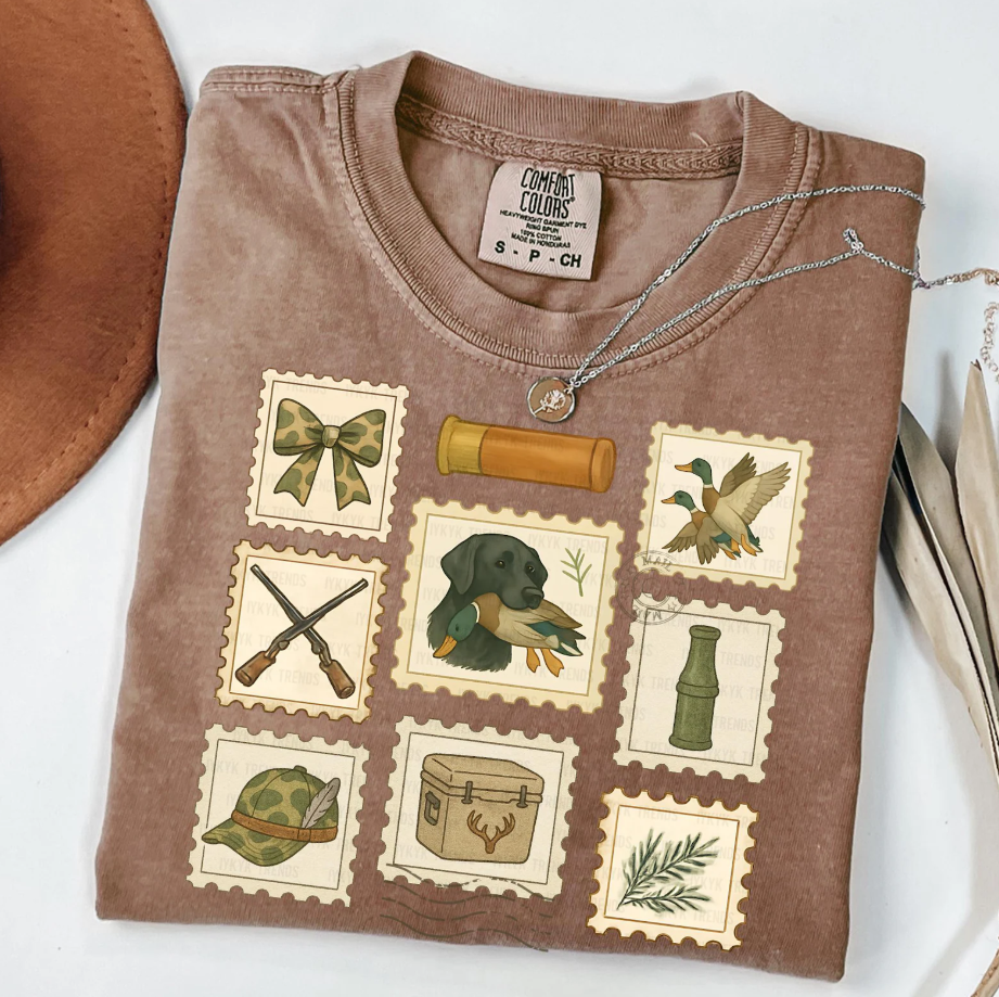 Postage Stamp Hunting Tee
