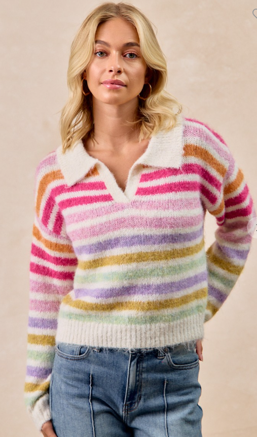 Bright Side Striped Sweater