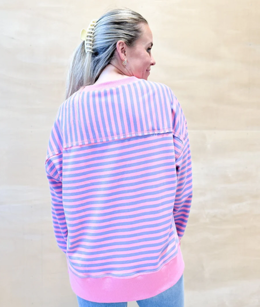 One More Time Striped Top