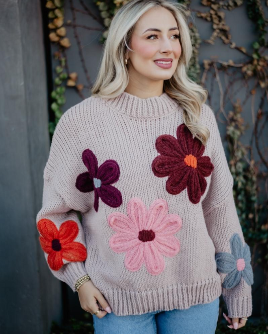 Floral Fall Sweater
