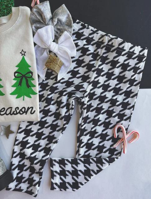 Girls Houndstooth Leggings