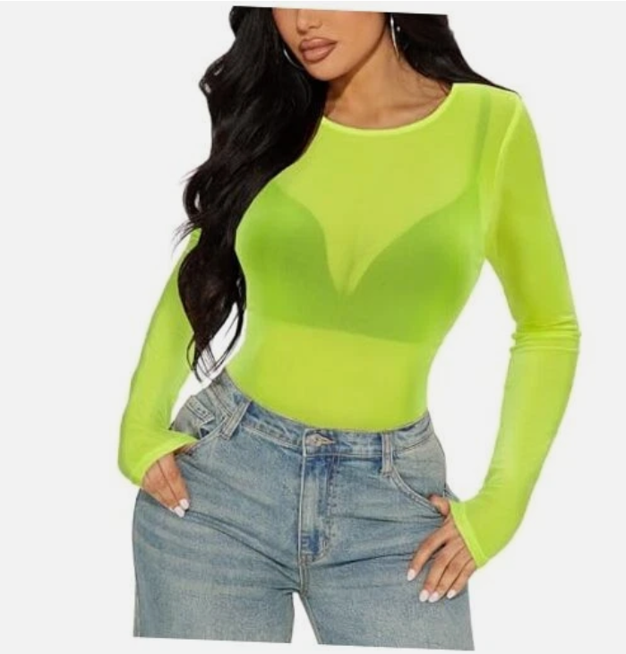 Neon Mesh Top