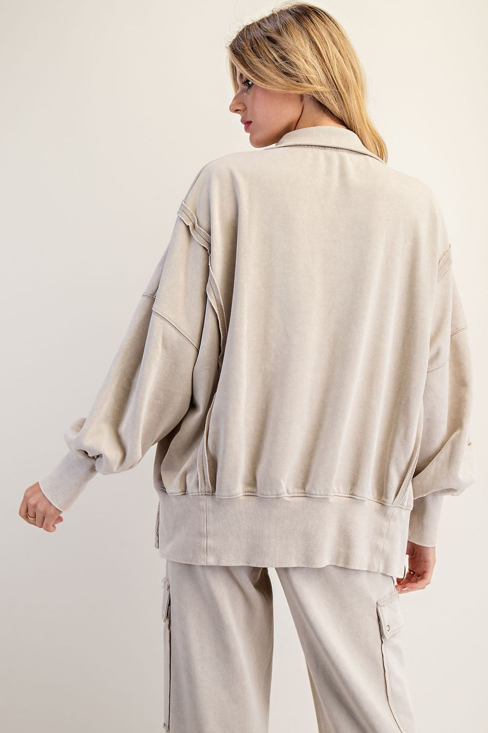 Snow Washed Long Sleeve Pullover
