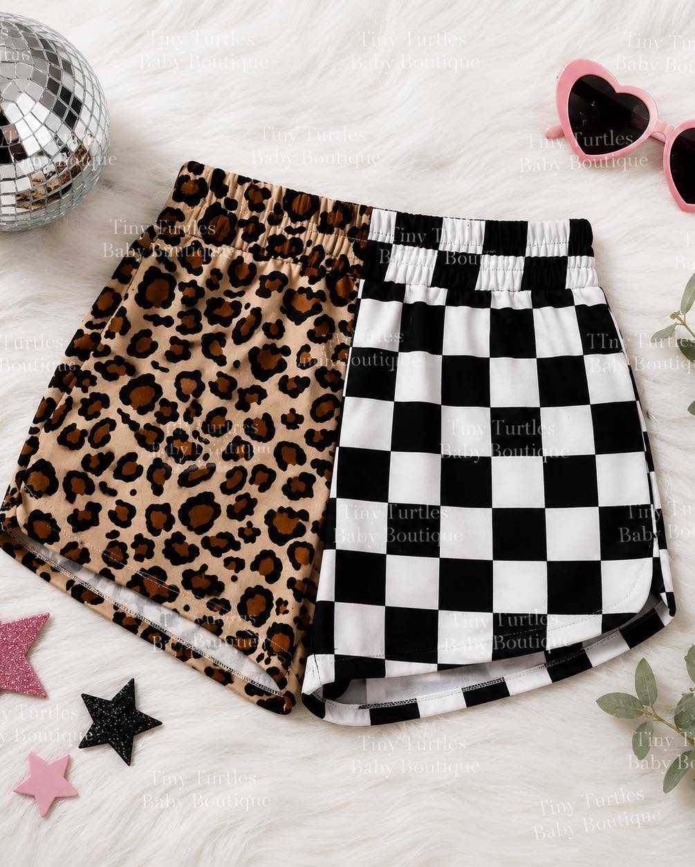 Cheetah/Check Shorts