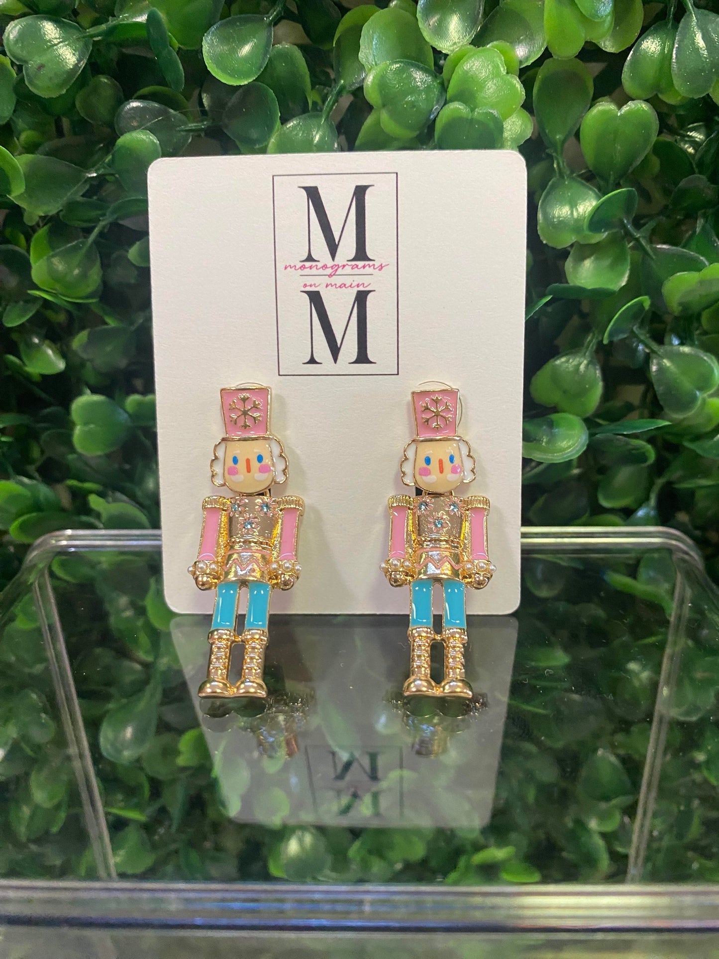 Pink Nutcracker Earrings