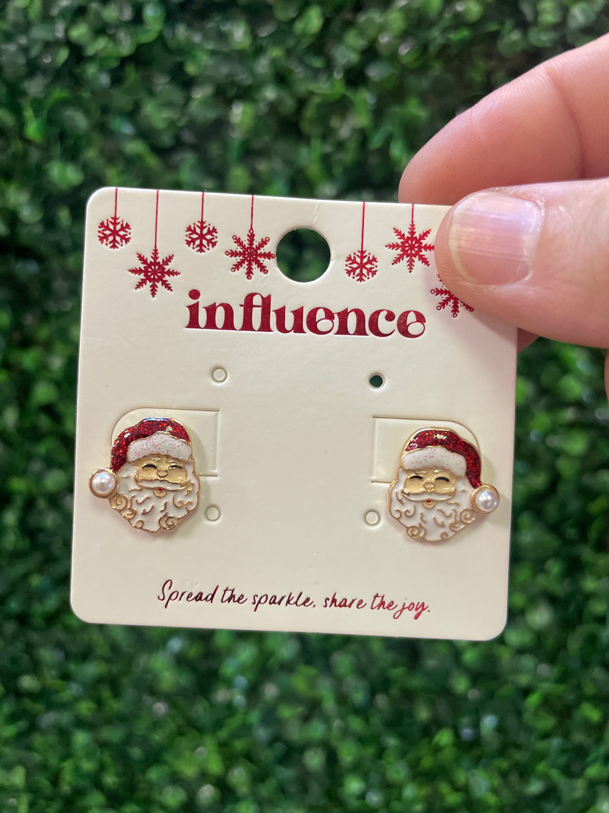 Pearl Santa Studs