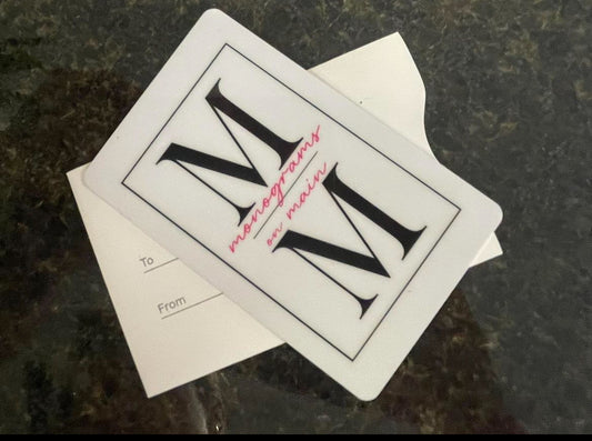 Monograms on Main Gift Card