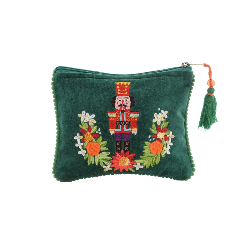 Embroidered Velvet Pouches