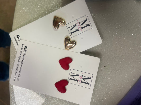 Heart Studs Large