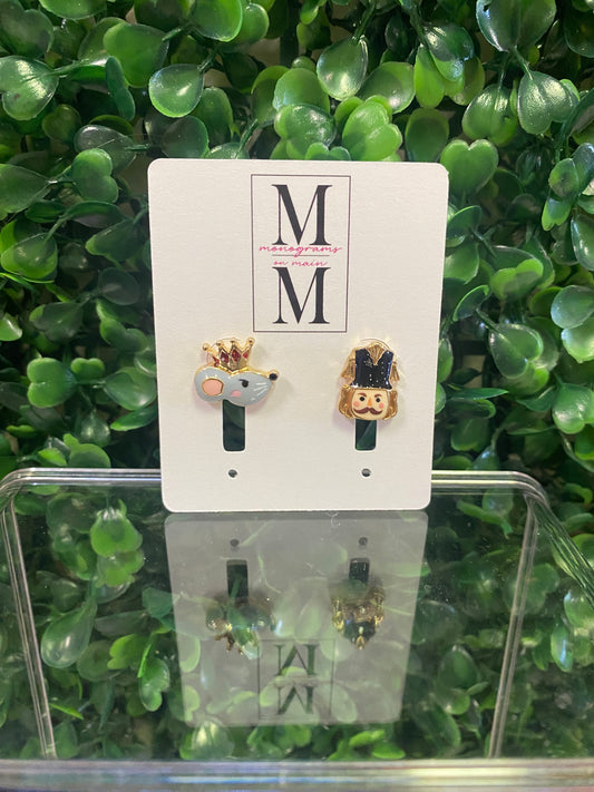 Mouse King Stud Earrings
