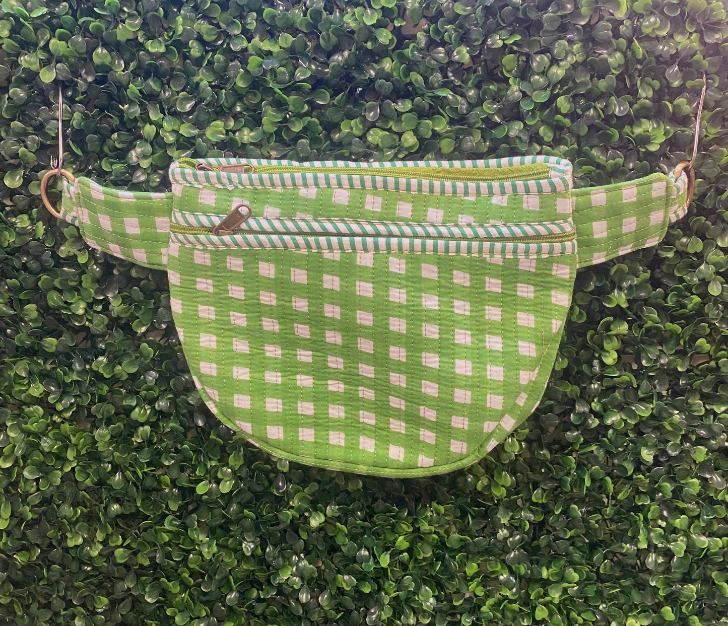 Gingham Quilted Fanny Pack