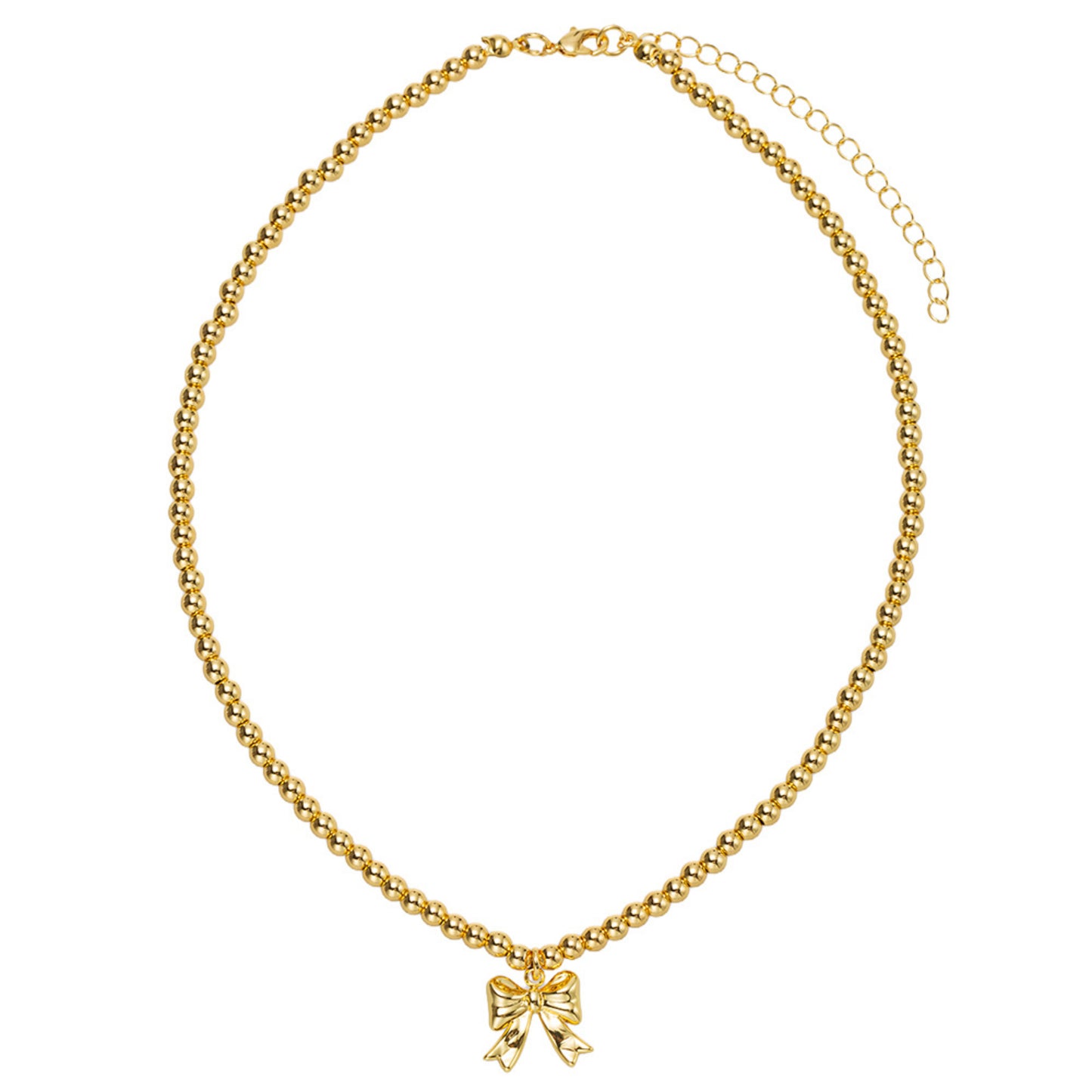 Kids 18K Gold Plated Ball Beaded Necklace with Gol