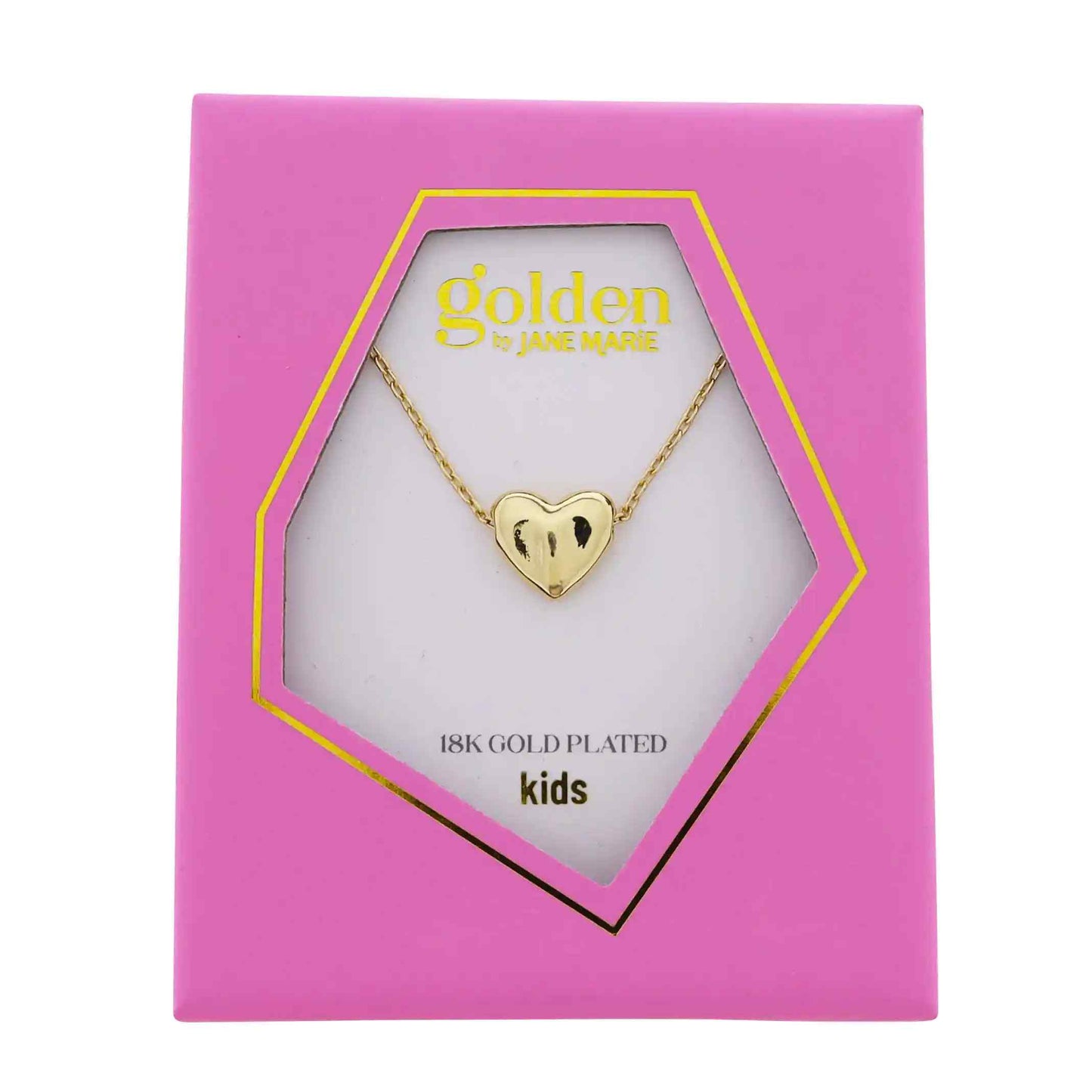Kids 18k Gold Plated Cable Chain Necklace with Gol