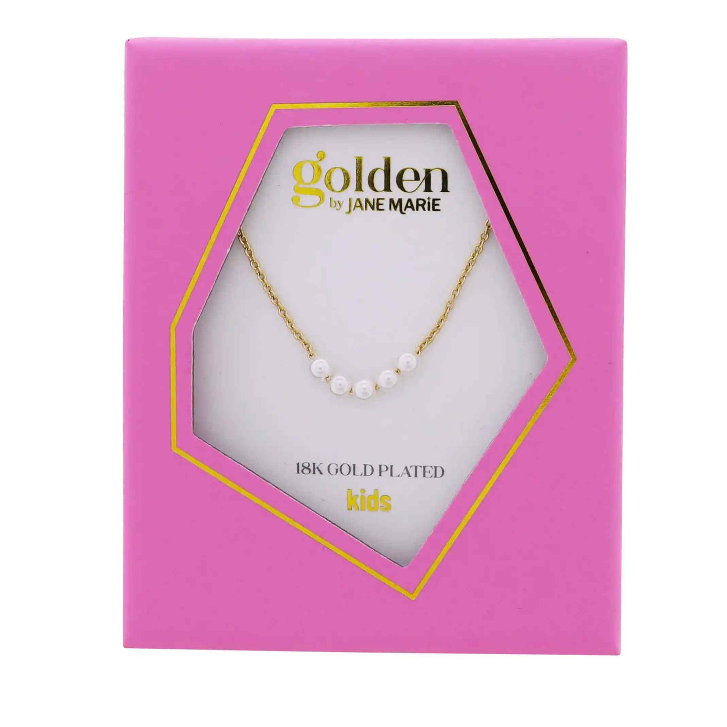Kids 18k Gold Plated Rolo Chain Necklace with Pear