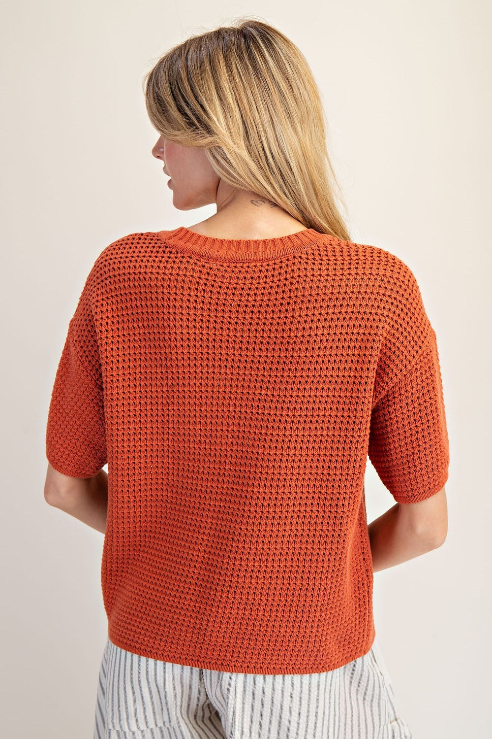 Boxy Short Sleeve Sweater