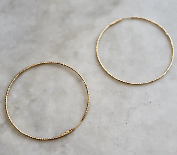 14K Gold Dipped Hoops