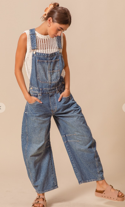 Barrel Leg Overalls