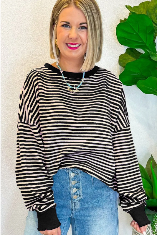 Black Stripe  Top