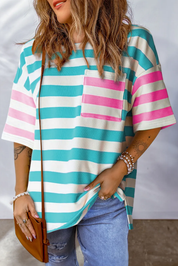 Stripe Color Block Tee