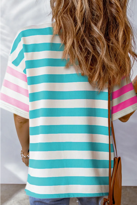 Stripe Color Block Tee