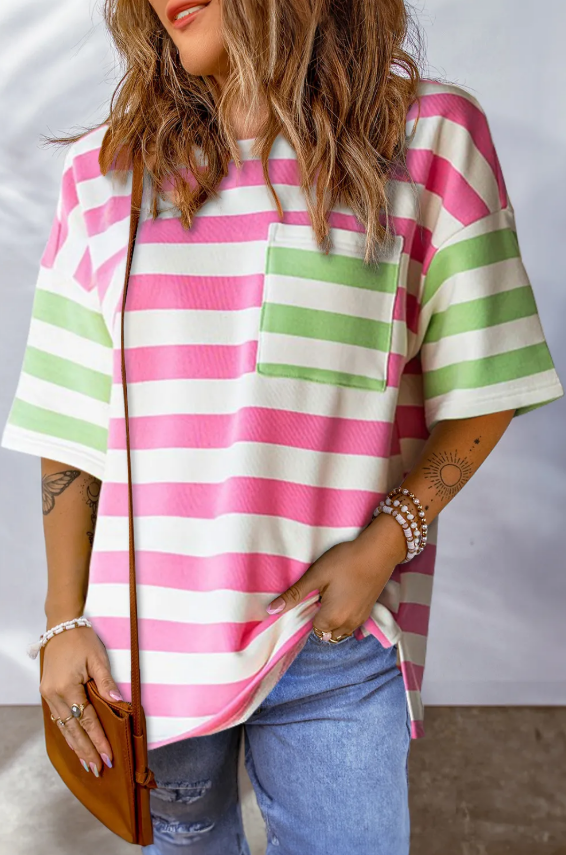 Stripe Color Block Tee