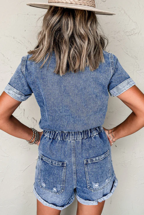 Denim Romper