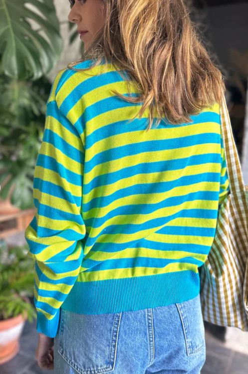 Chartreuse Stripe Top