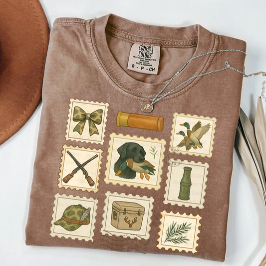 Postage Stamp Hunting Tee