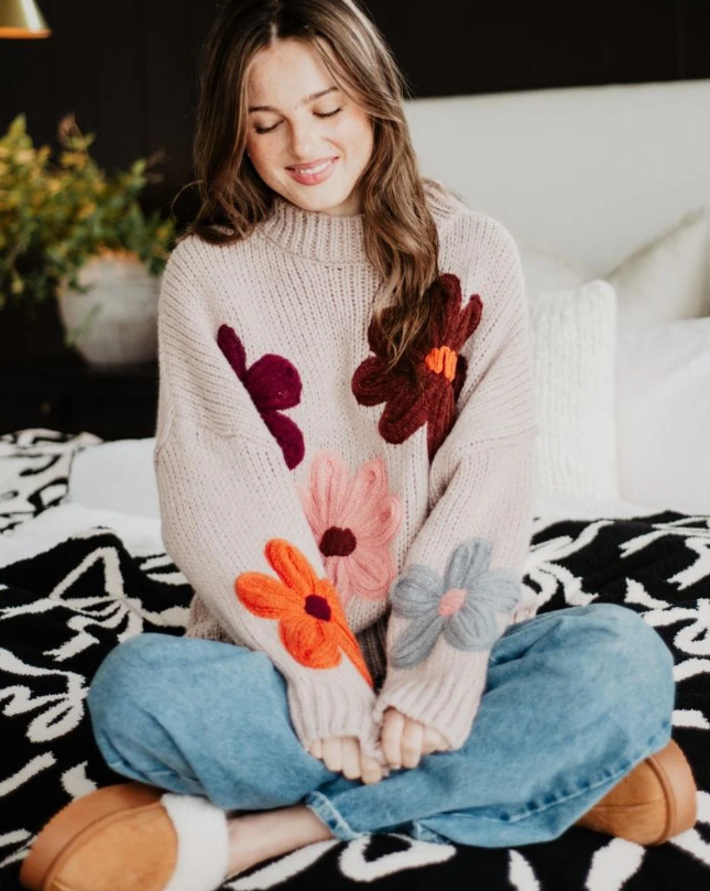 Floral Fall Sweater