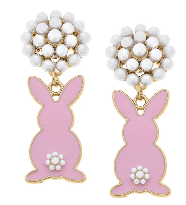 Enamel Bunny Earrings