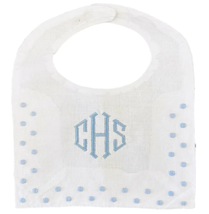 Dotted Swiss Baby Bib