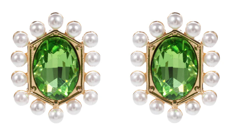 JM Green Crystal Earring