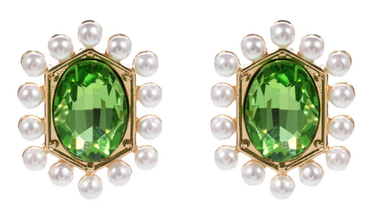 JM Green Crystal Earring