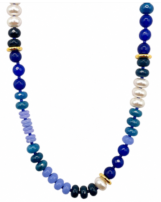 Stone + Pearl Necklace