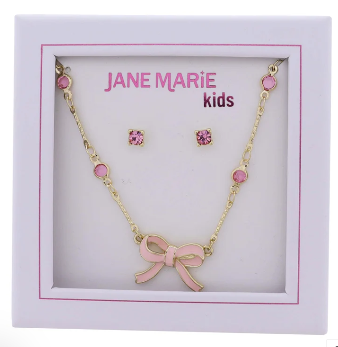 JM Kids Enamel Bow Necklace