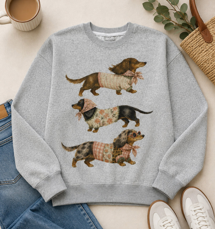 Playful Dachshund Nantucket Sweatshirt